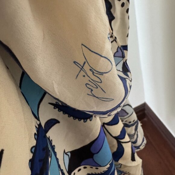 Johanna Ortiz Magic Floral Twist Pareo In China Blue Scarf Sarong Wrap - Picture 7 of 10